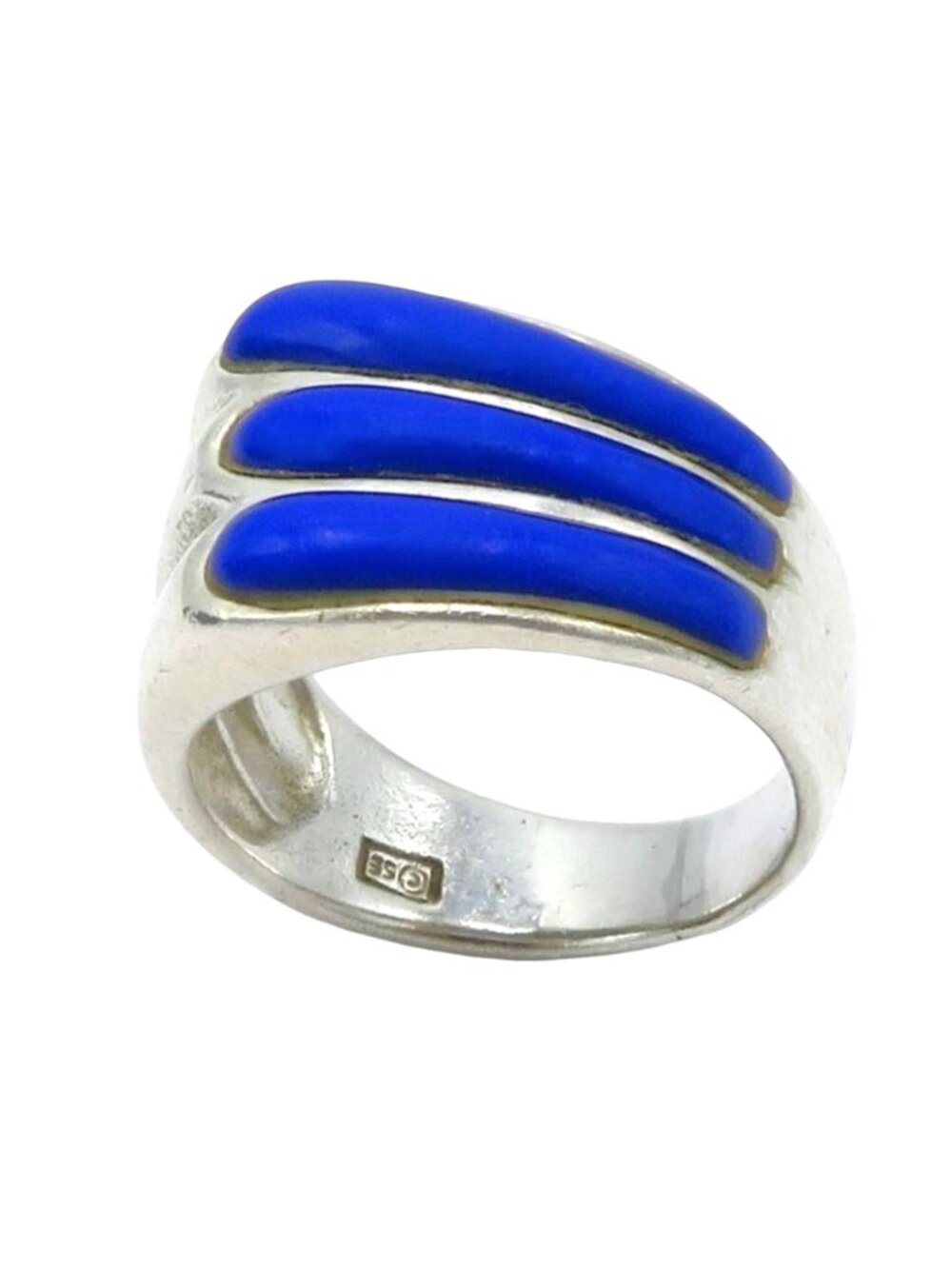 VTG Sterling Silver Native American Navajo Zuni Sensa Eustace Lapis Lazuli Ring